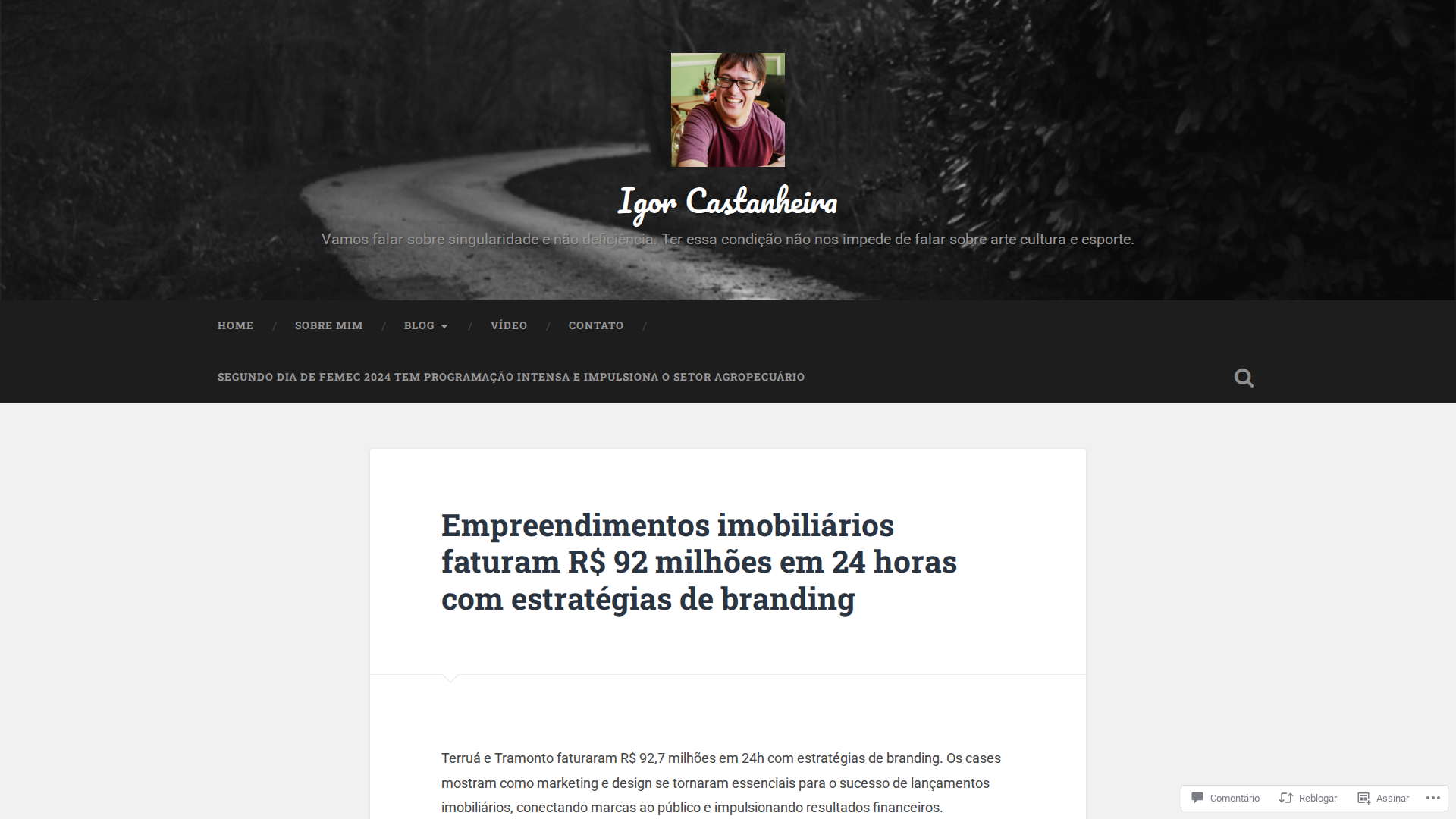 Notícia de Igor Castanheira